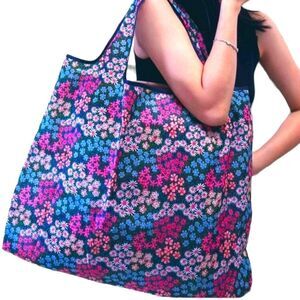 Colorful Flower Print Tote